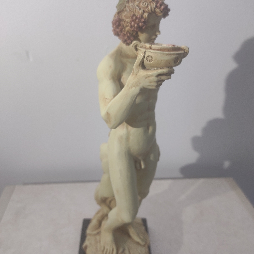 Bacchus (Dionysus) & Pan on Marble Base, Michelang